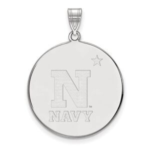 Sterling Silver U.S. Naval Academy XL Disc Pendant